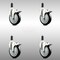Service Caster 5 Inch 316SS Black Poly Swivel 1-1/4 Inch Expanding Stem Caster Set Lock Brake SCC-SS316TTLEX20S514-PPUB-BLK-114-4 - alternate 1